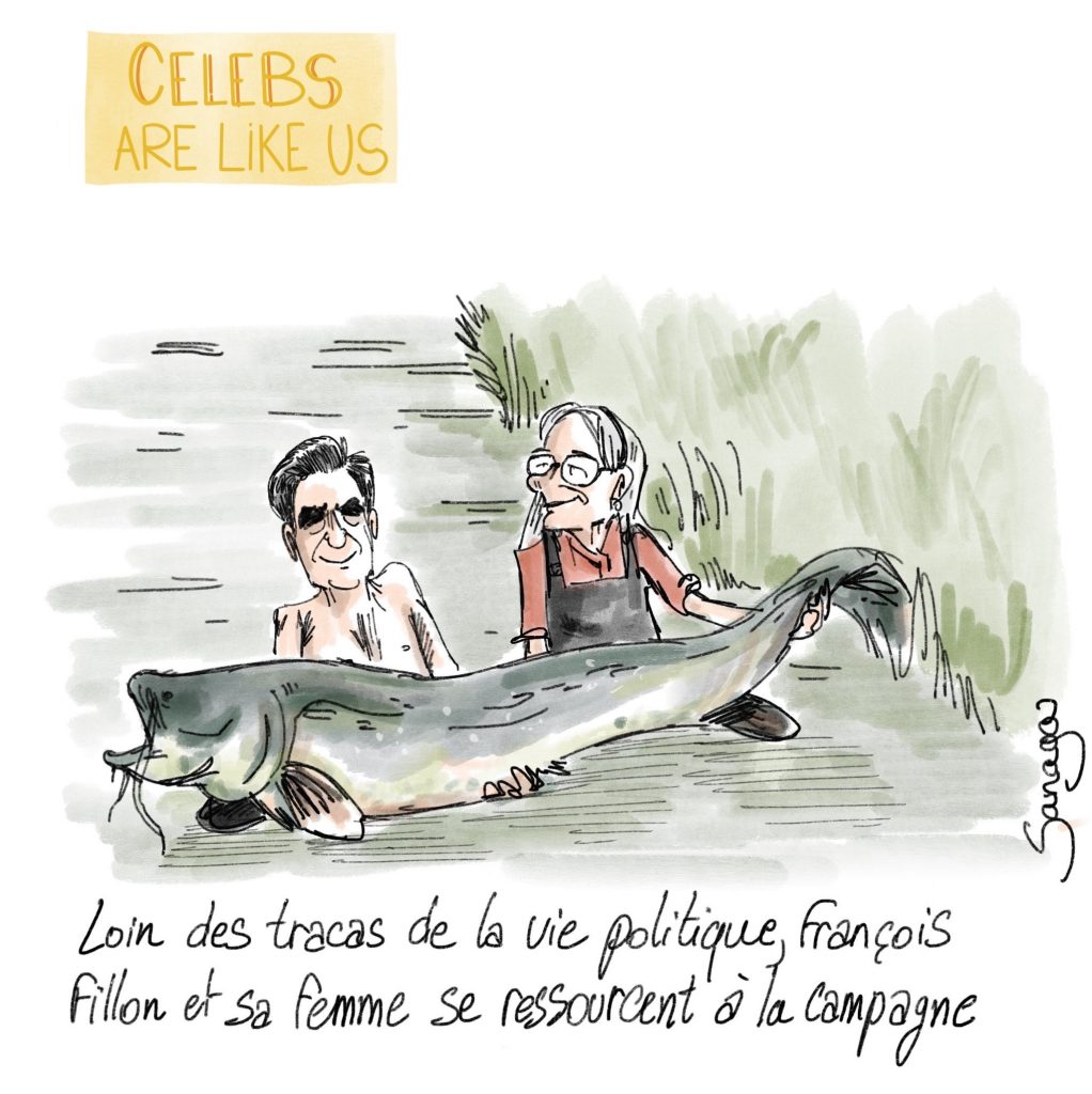 dessin presse humour François Fillon Penelope Fillon image drôle people actu stars célébrités