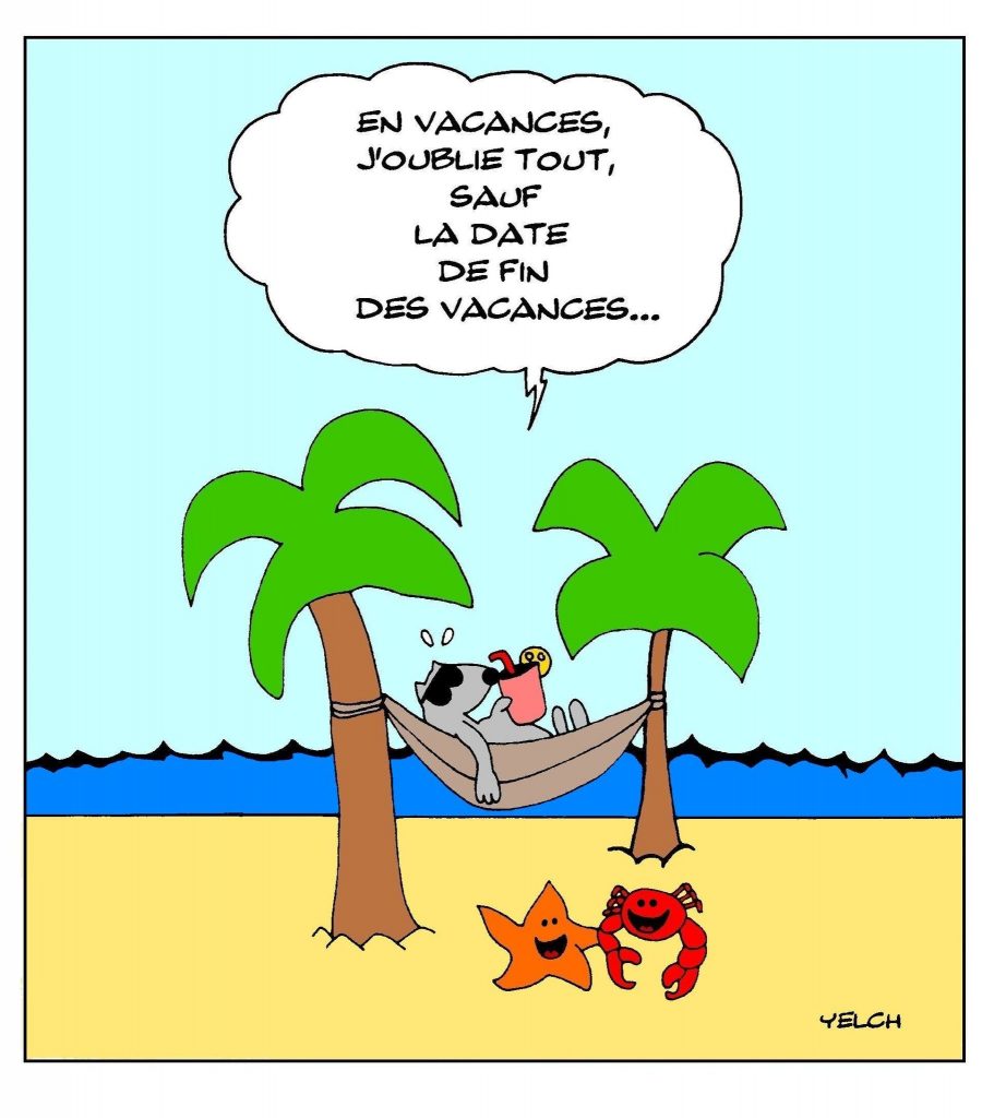 dessin presse humour vacances d’été image drôle fin des vacances