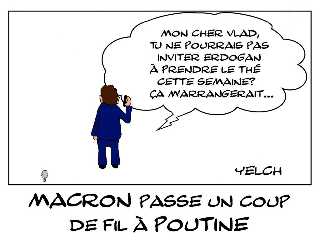 dessins humour Emmanuel Macron image drôle Erdogan Poutine