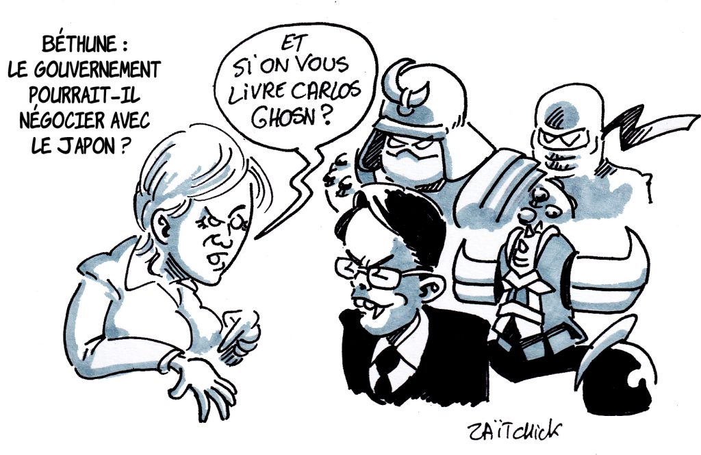 dessin presse humour Emmanuelle Wargon image drôle Bridgestone Carlos Ghosn