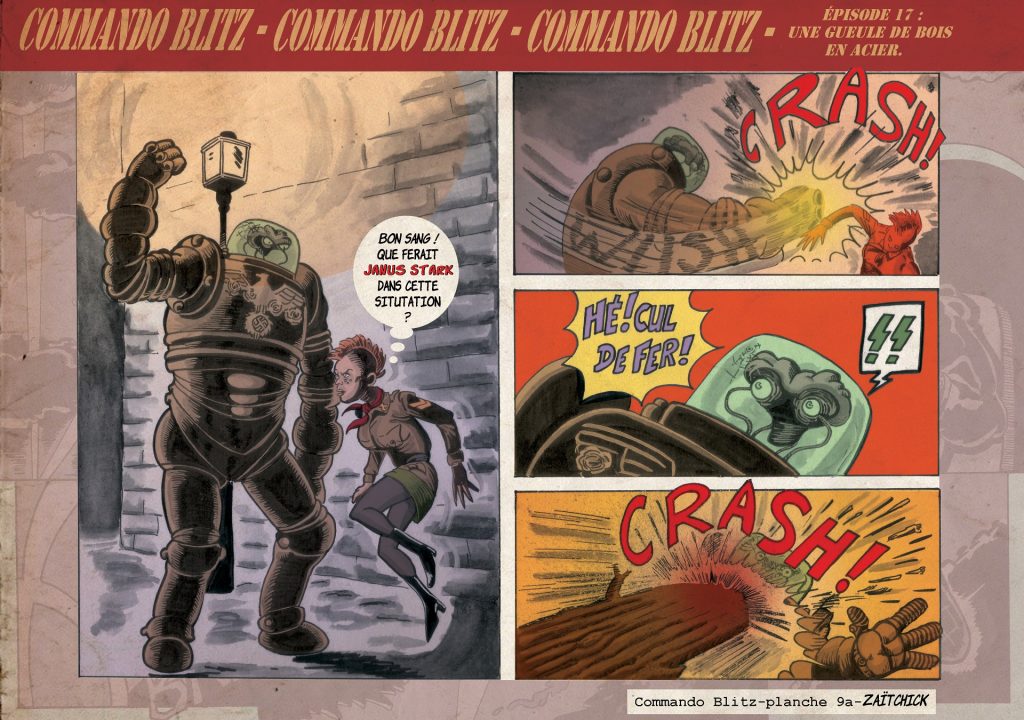 Commando Blitz BD bande dessinée nazi guerre mondiale robots science-fiction parodie