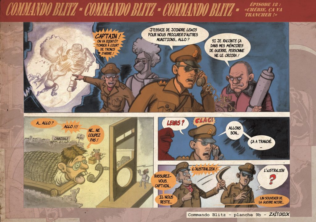 Commando Blitz BD bande dessinée nazi guerre mondiale robots science-fiction parodie