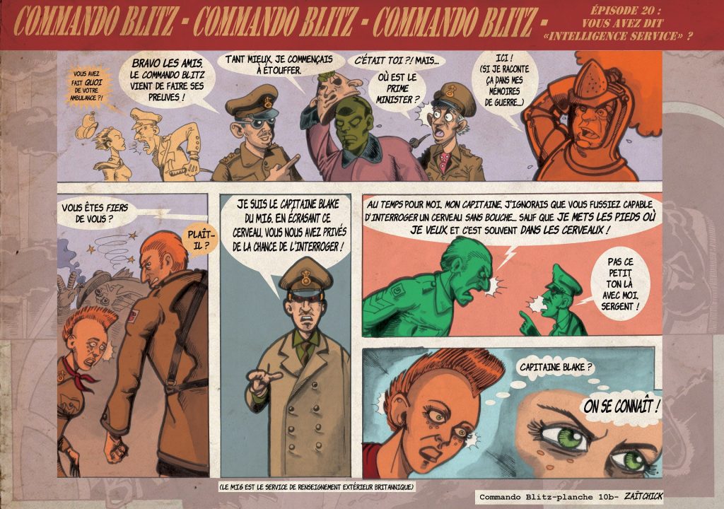 Commando Blitz BD bande dessinée nazi guerre mondiale robots science-fiction parodie