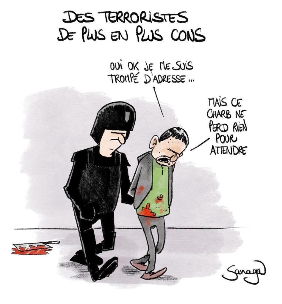 dessin presse humour nouvel attentat Charlie Hebdo image drôle terrorisme anciens locaux