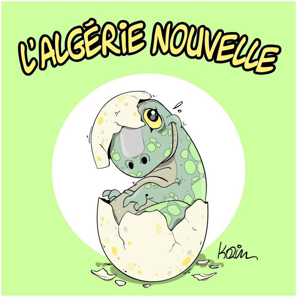 dessin presse humour Algérie renouveau image drôle renaissance dinosaure