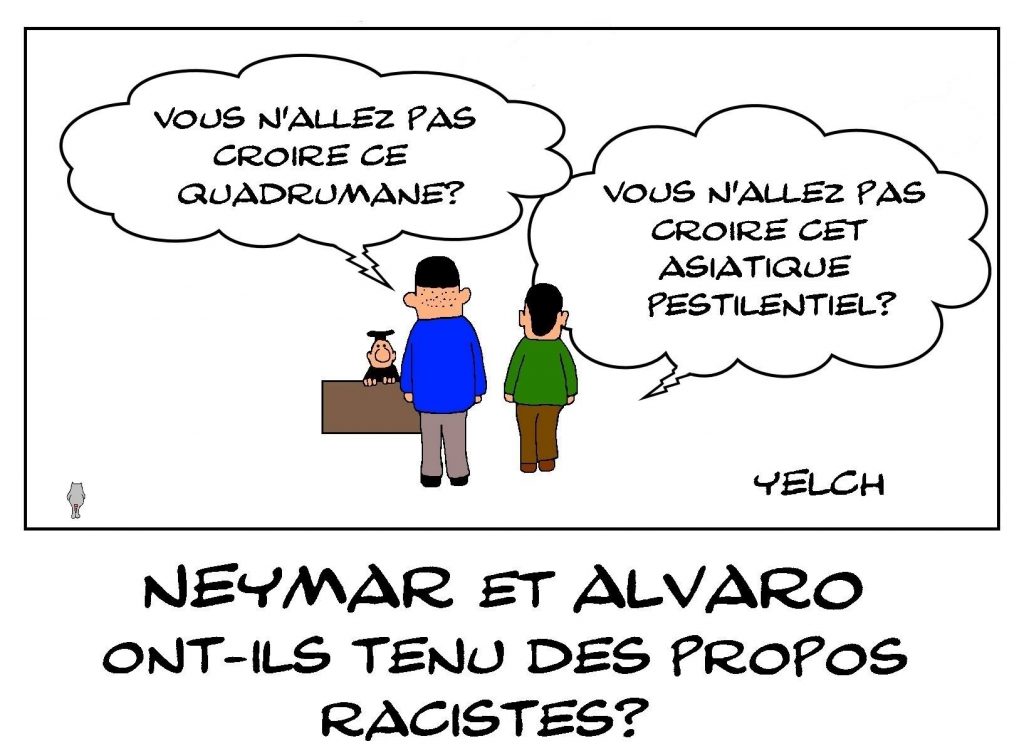 dessins humour football Alvaro Gonzalez image drôle Neymar insultes