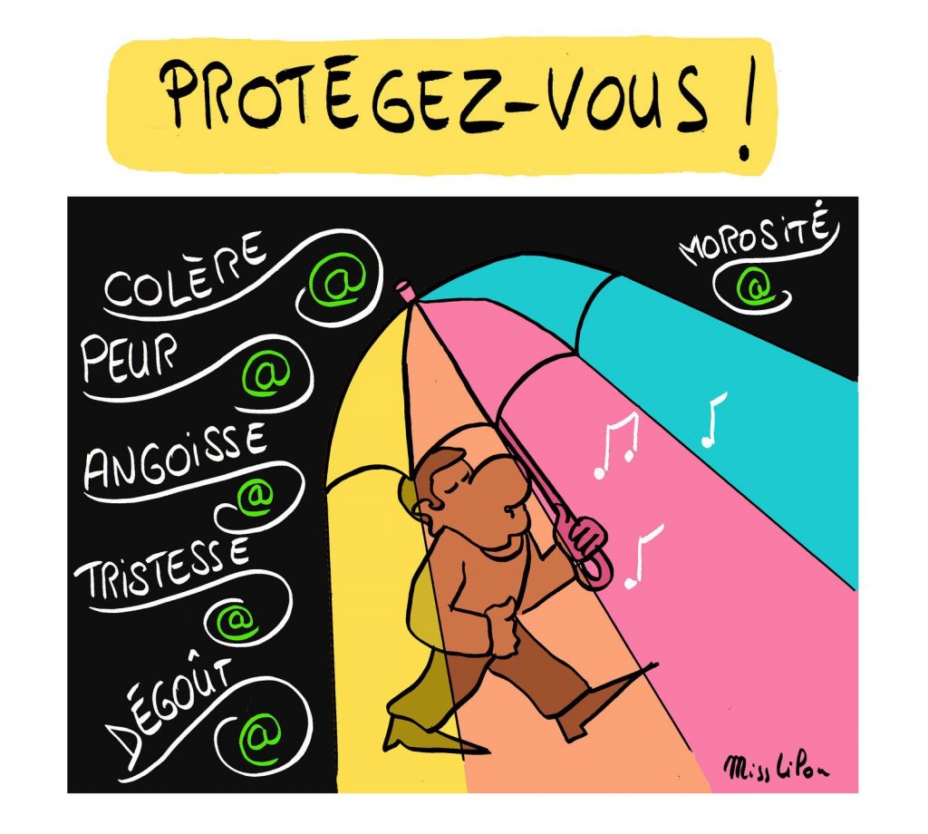 dessin presse humour crise sociale image drôle civilisation morosité protection