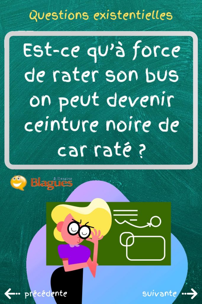 question existentielle karaté bus ceinture noire