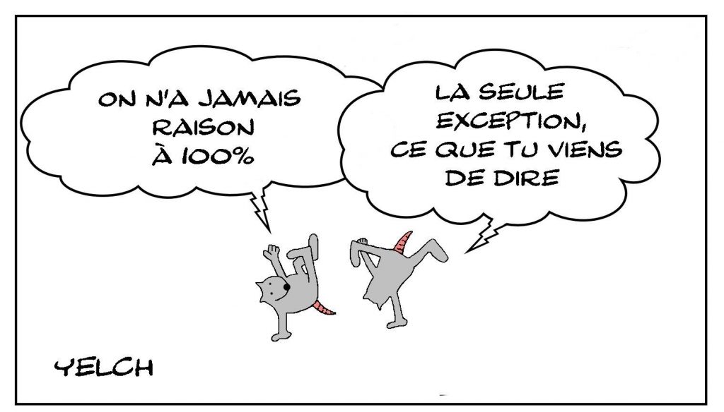 image drôle philosophie dessin humour raison exception