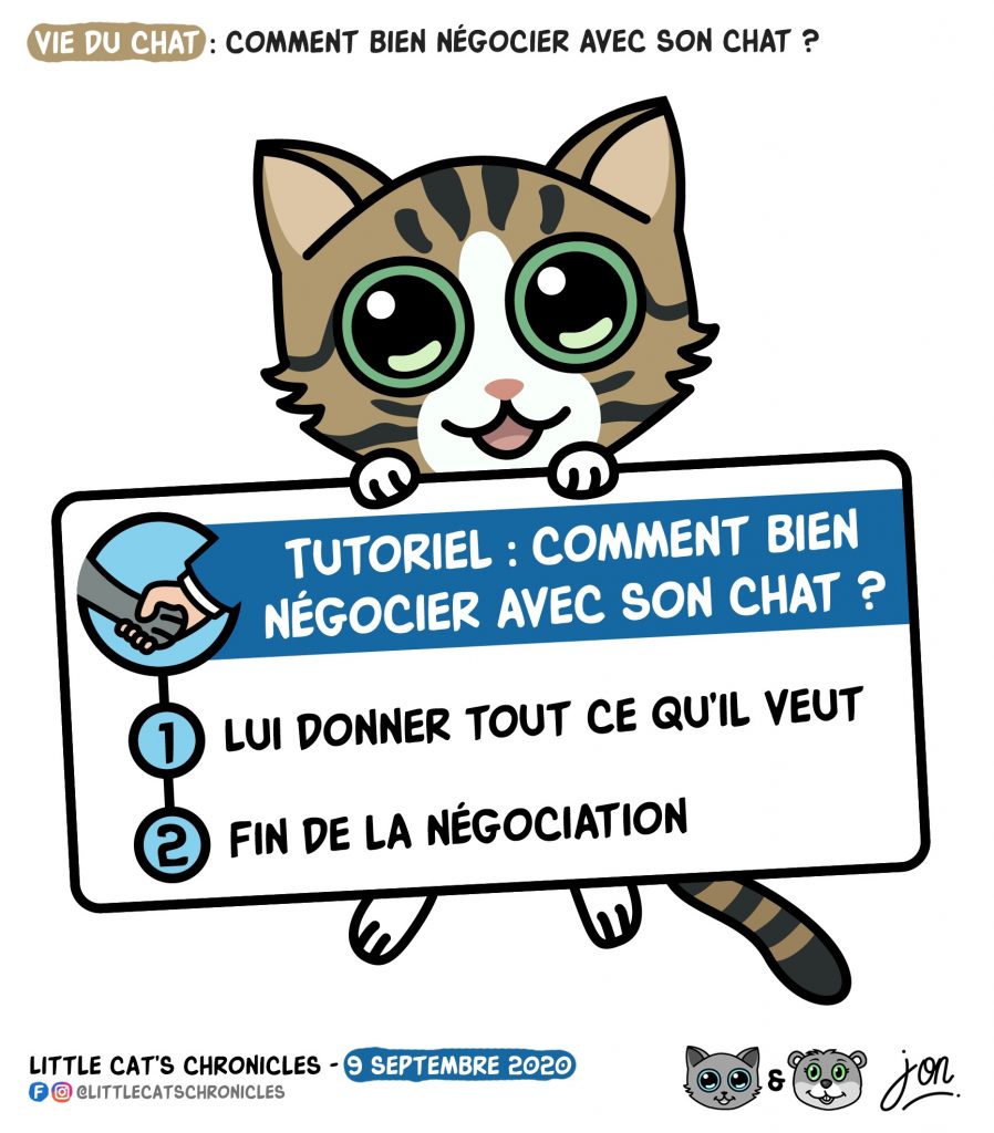 dessin humour image drôle humoristique little cat blague image drôle négociation tutoriel