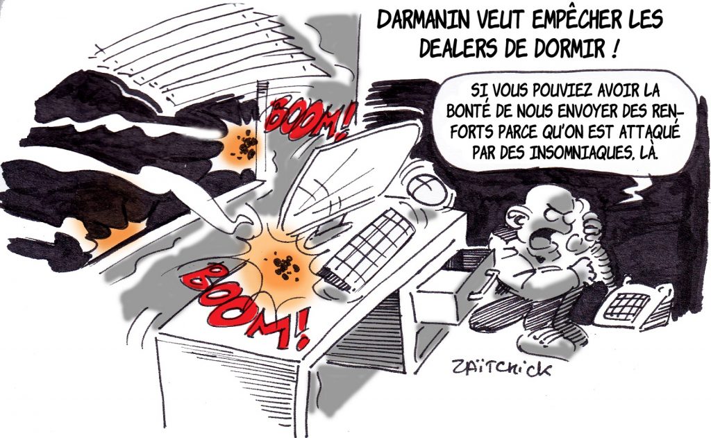 dessin presse humour dealers dormir image drôle attaque commissariat Champigny-sur-Marne