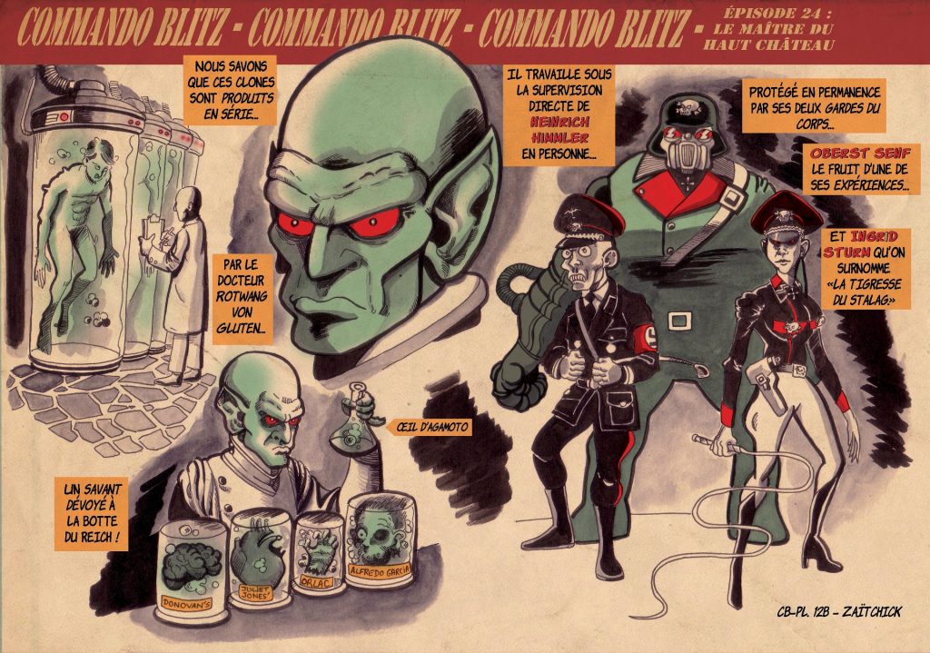 Commando Blitz BD bande dessinée nazi guerre mondiale robots science-fiction parodie