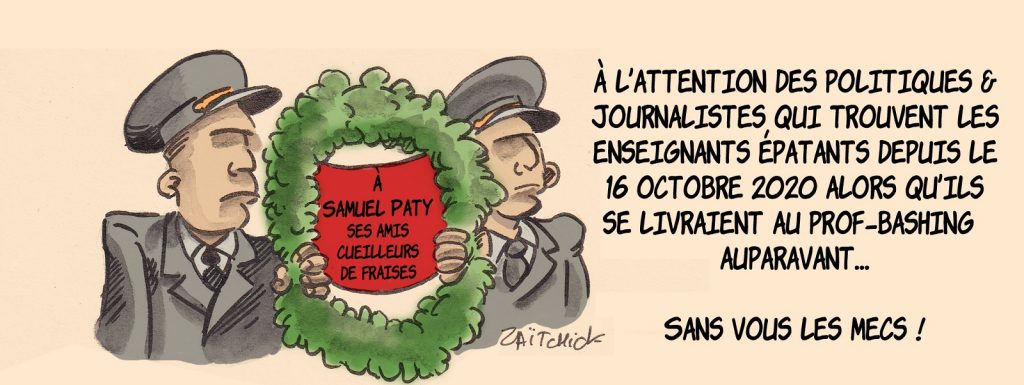 dessin presse humour terrorisme islamisme image drôle hommage Samuel Paty