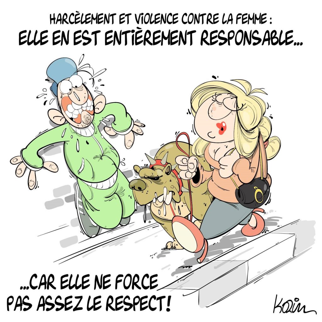 dessin presse humour Algérie harcèlement image drôle violence femme