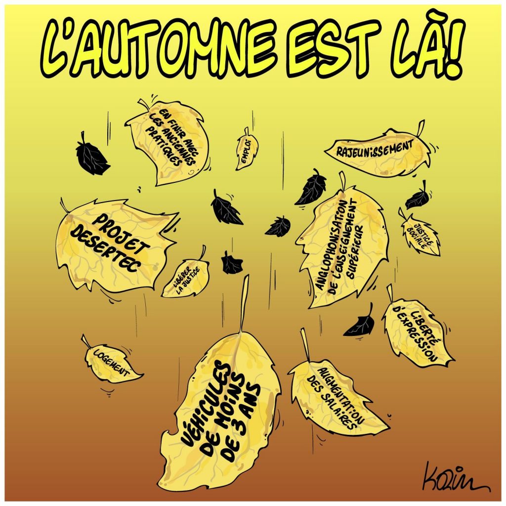 dessin presse humour Algérie automne image drôle justice sociale liberté d’expression