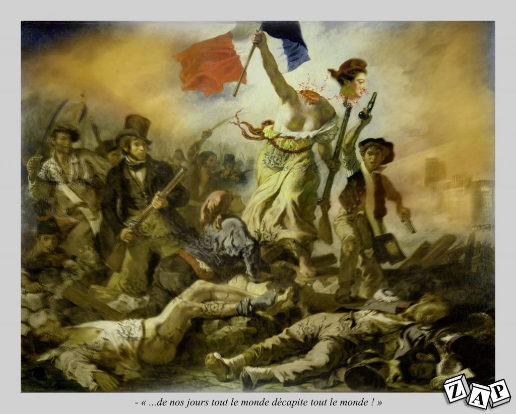 dessin presse humour France Liberté image drôle décapitation professeur histoire