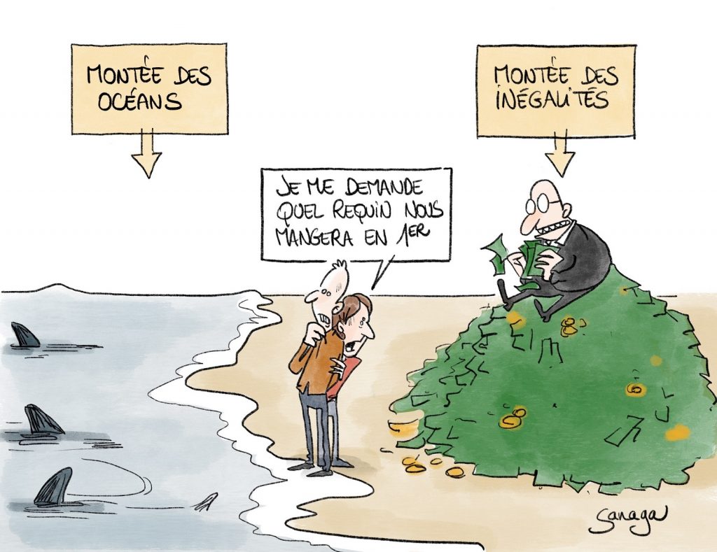 dessin presse humour montée océans image drôle montée inégalités