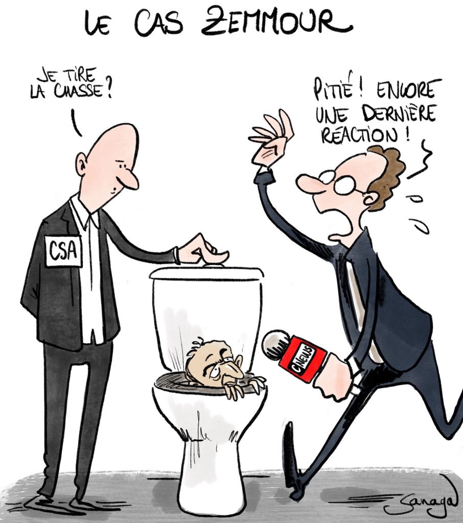 dessin presse humour Éric Zemmour image drôle migrants mineurs non accompagnés