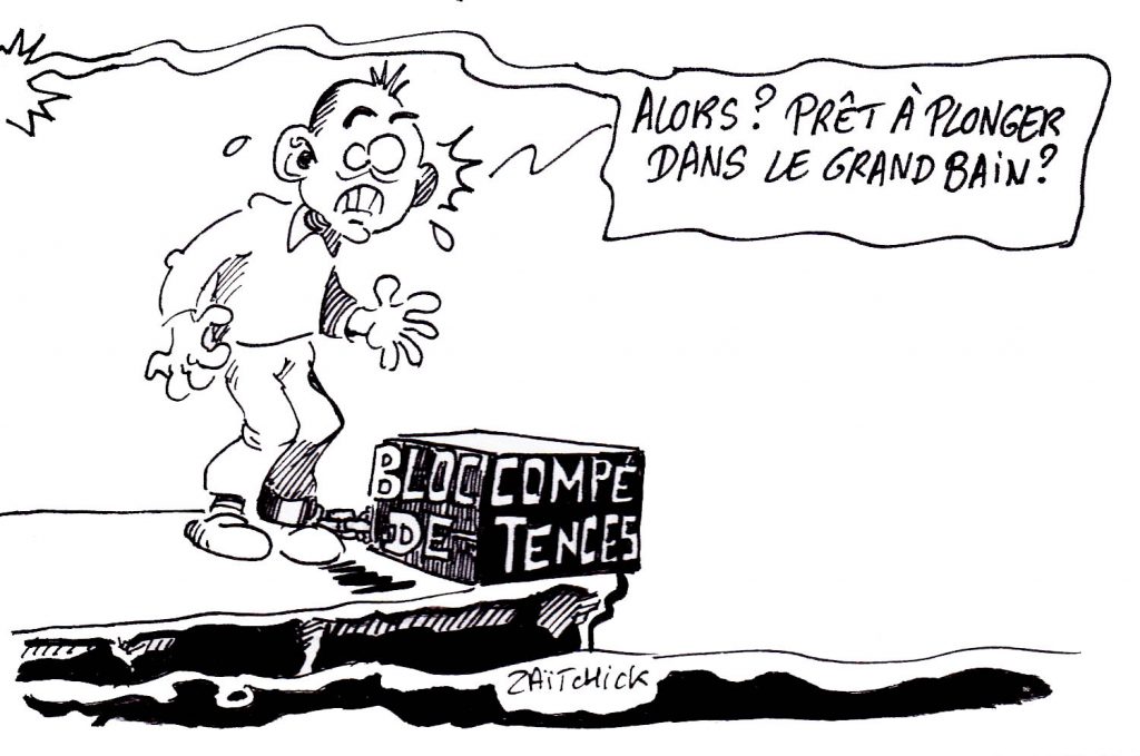 dessin presse humour enseignement professionnel image drôle bloc compétences