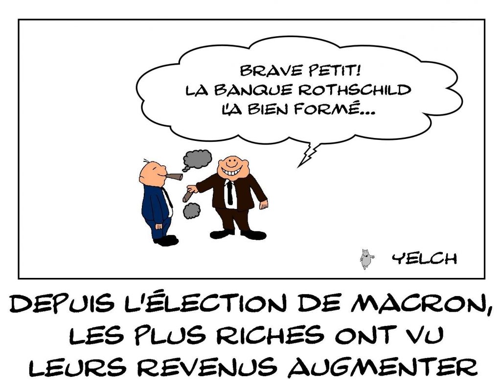 dessins humour Emmanuel Macron image drôle élection revenus riches
