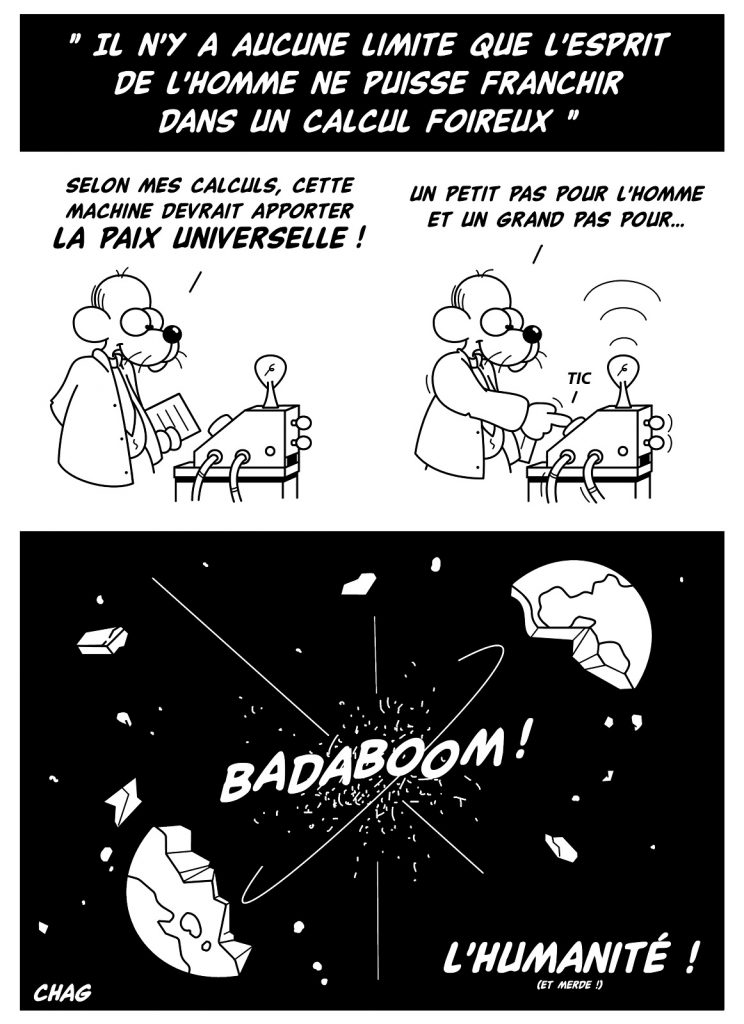 dessin humoristique esprit humain image drôle science fin du monde