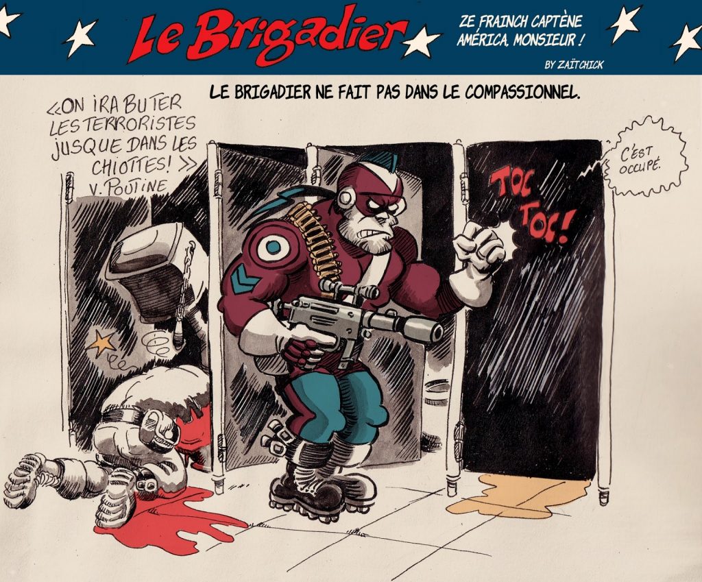 image drôle Le Brigadier dessin humour terroristes terrorisme chiottes