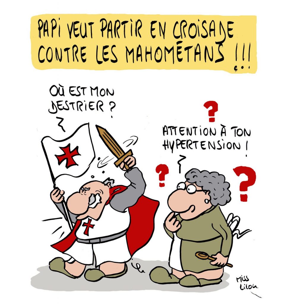 dessin presse humour islamiste croisades image drôle mahométans caricatures