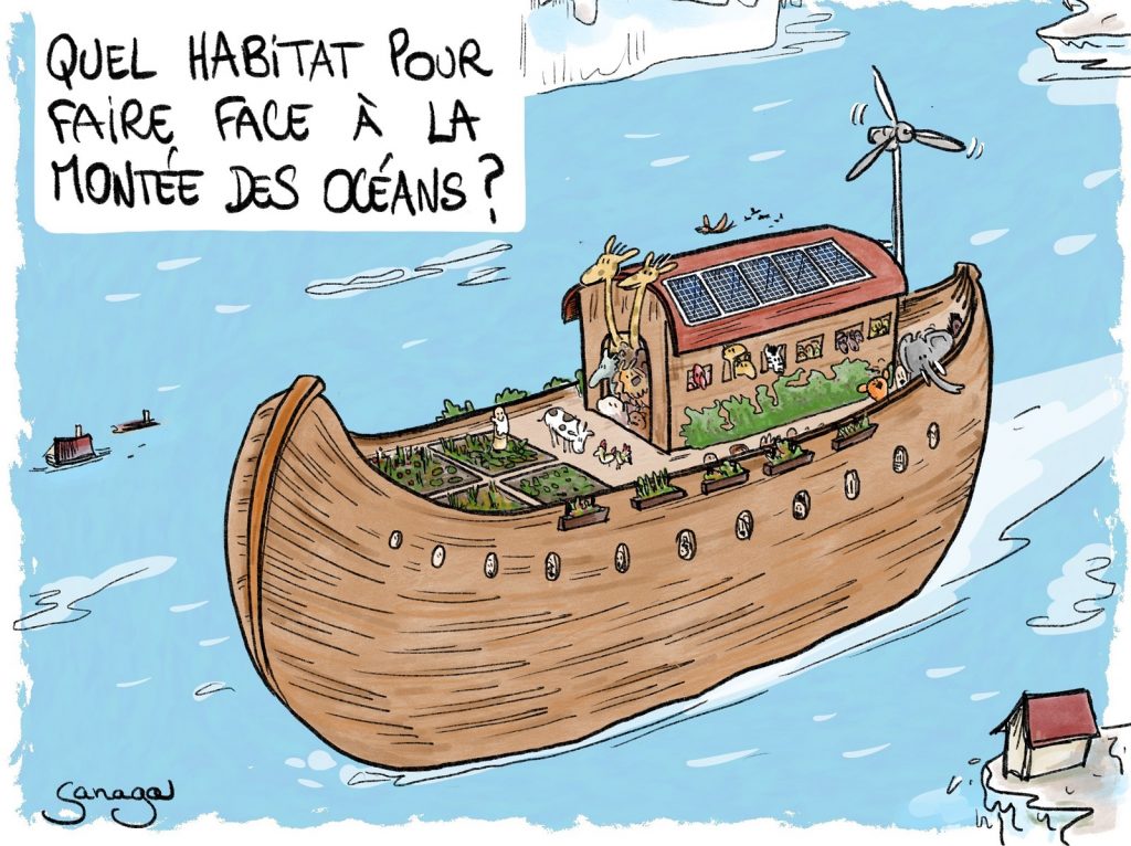dessin presse humour montée océans image drôle écologie habitat
