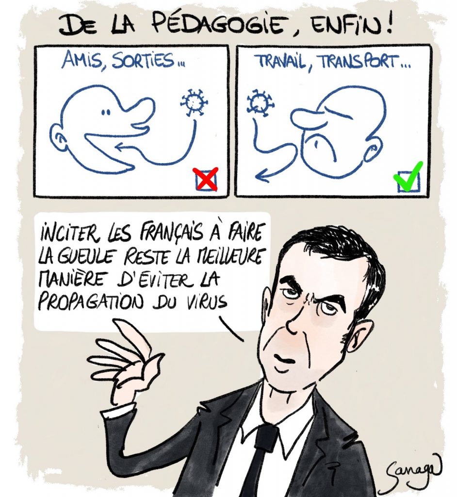 dessin presse humour coronavirus couvre-feu image drôle Olivier Véran