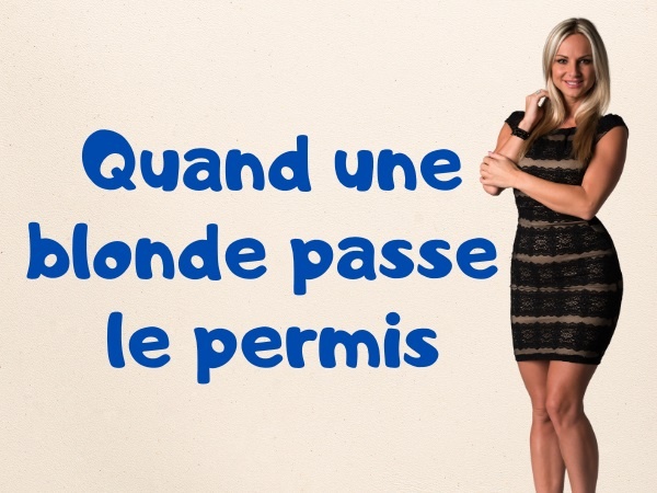 humour, blague sur le permis de conduire, blague sur les blondes, blague sur la conduite, blague sur les devoirs, blague sur les révisions, blague sur les simulacres