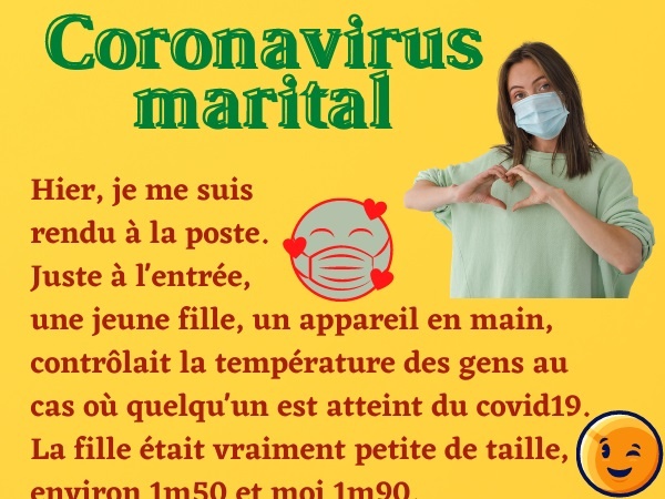 humour, blague coronavirus, blague covid-19, blague température, blague demande en mariage, blague quiproquo