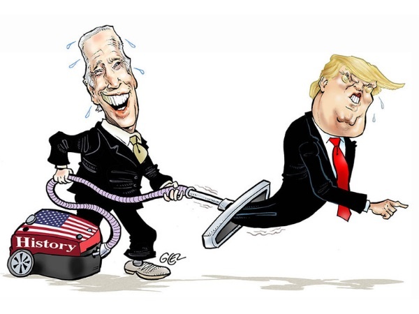 dessin presse humour Joe Biden Donald Trump image drôle élections présidentielles américaines