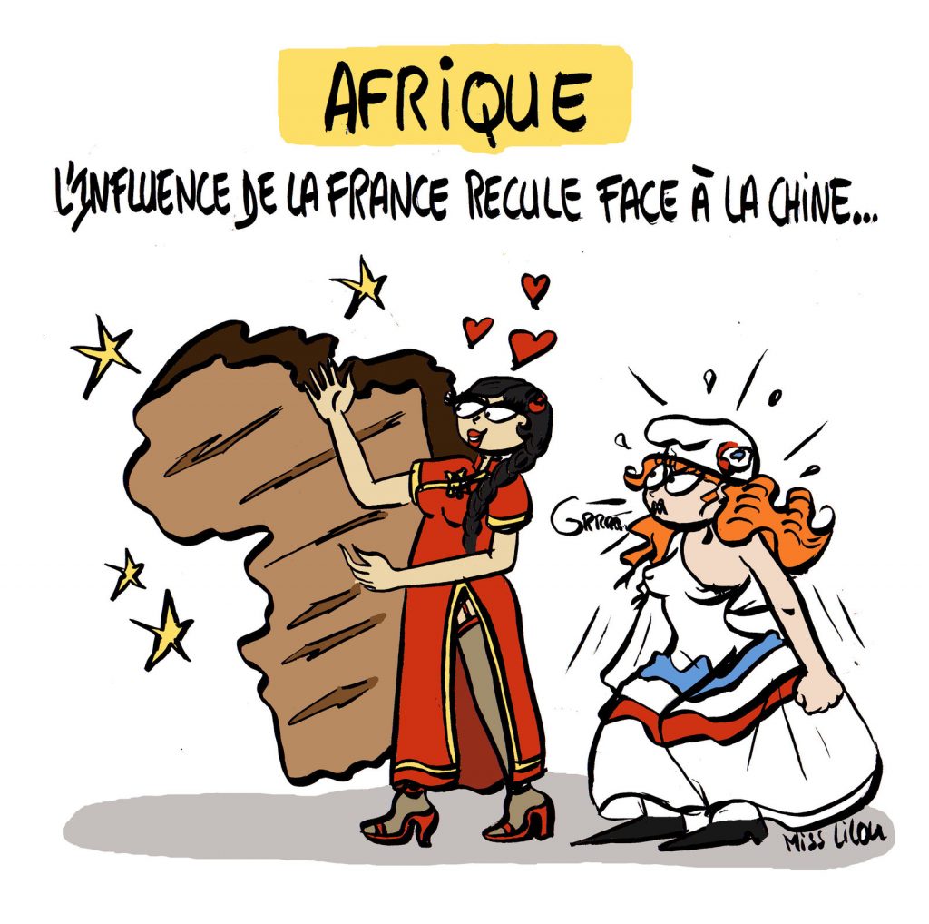dessin presse humour France Chine image drôle Afrique influence