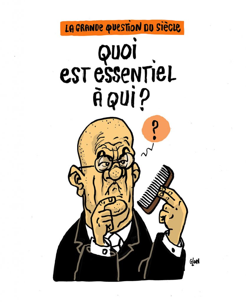 dessin presse humour coronavirus confinement image drôle baccalauréat philo chauves Jean-Michel Blanquer