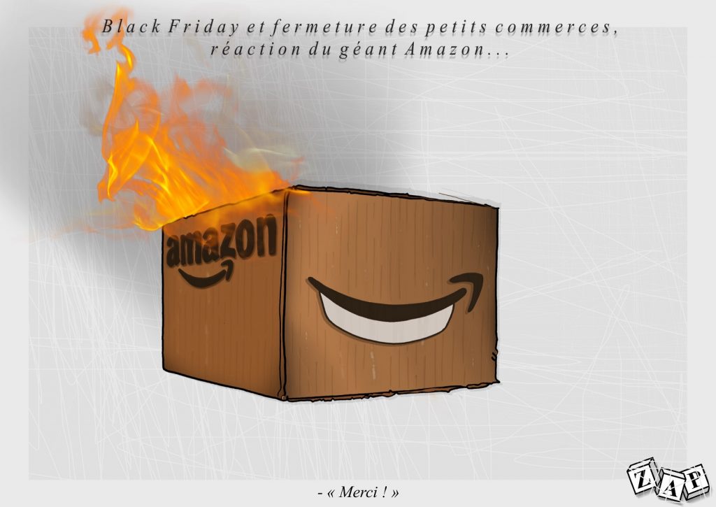 dessin presse humour coronavirus covid-19 confinement image drôle Black Friday Amazon
