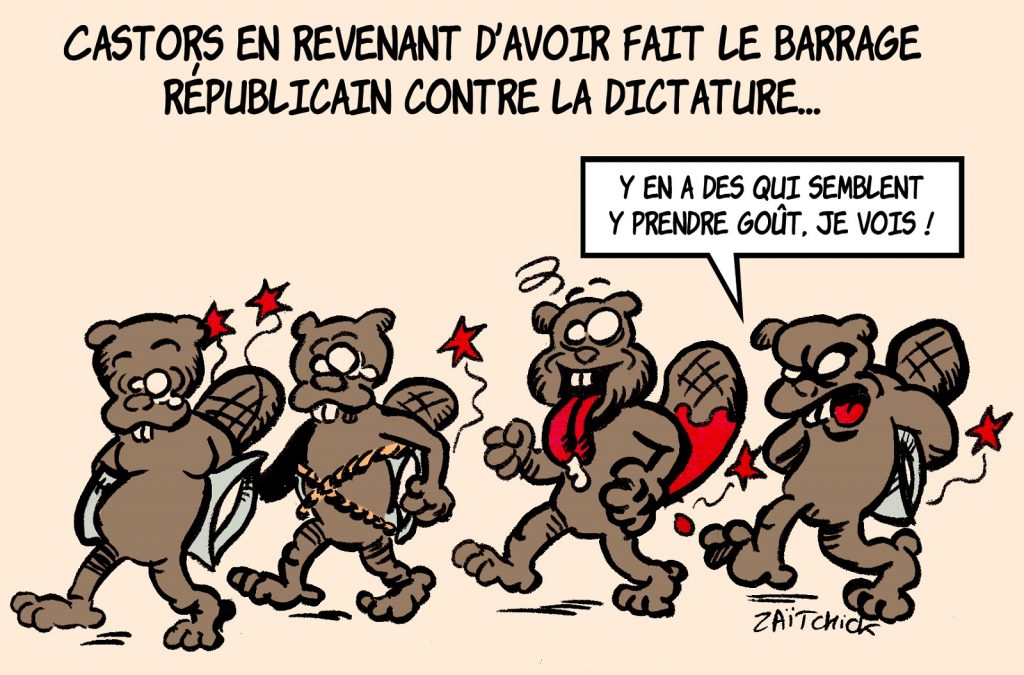 dessin presse humour barrage républicain image drôle castors République