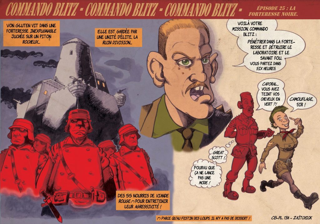 Commando Blitz BD bande dessinée nazi guerre mondiale robots science-fiction parodie