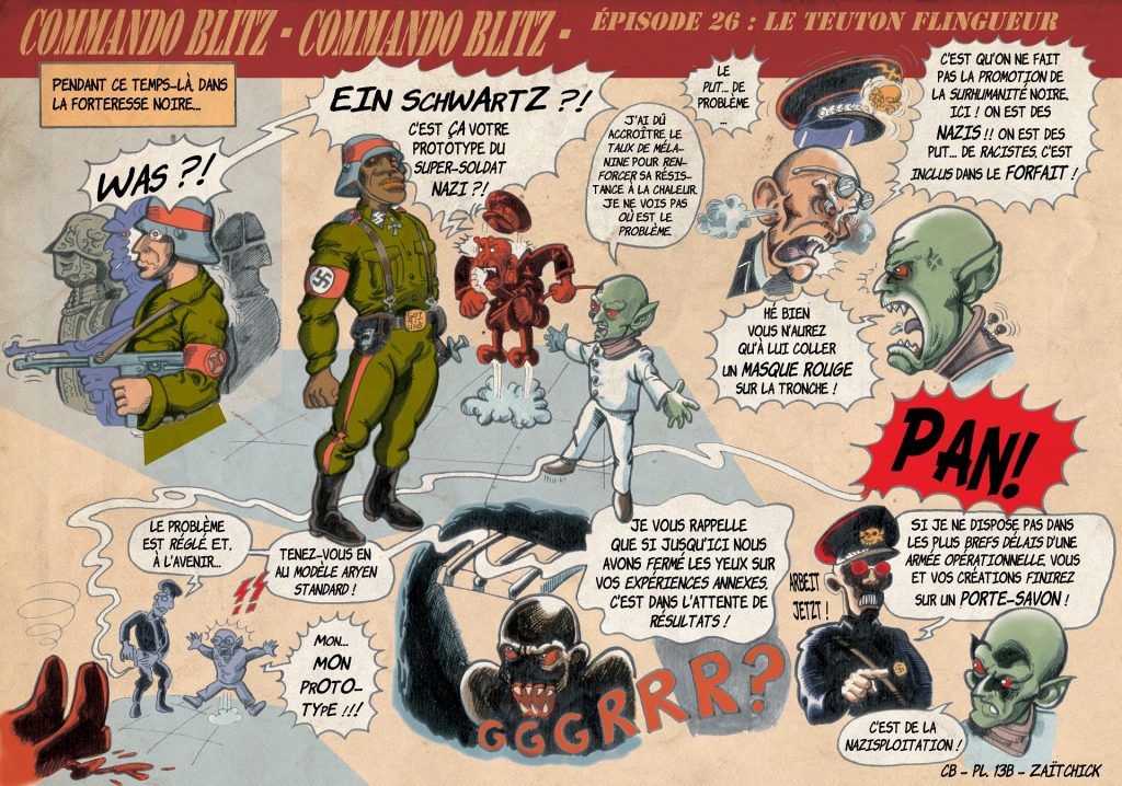 Commando Blitz BD bande dessinée nazi guerre mondiale robots science-fiction parodie