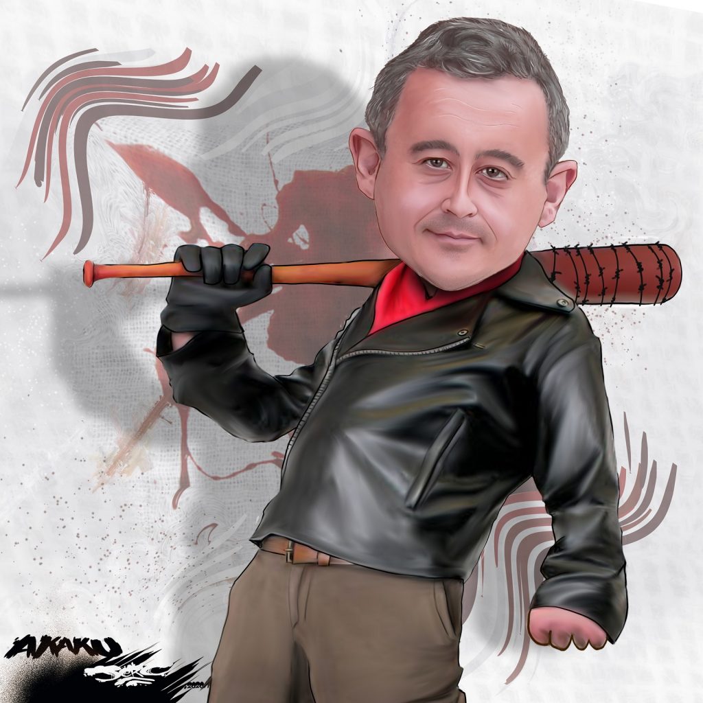 dessin presse humour sécurité globale image drôle Gérald Darmanin Negan