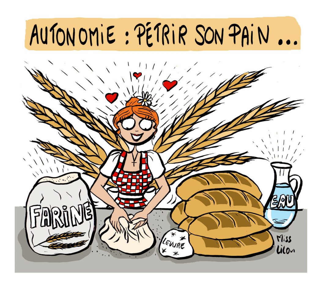 dessin presse humour autonomie pain image drôle collapsologie effondrement