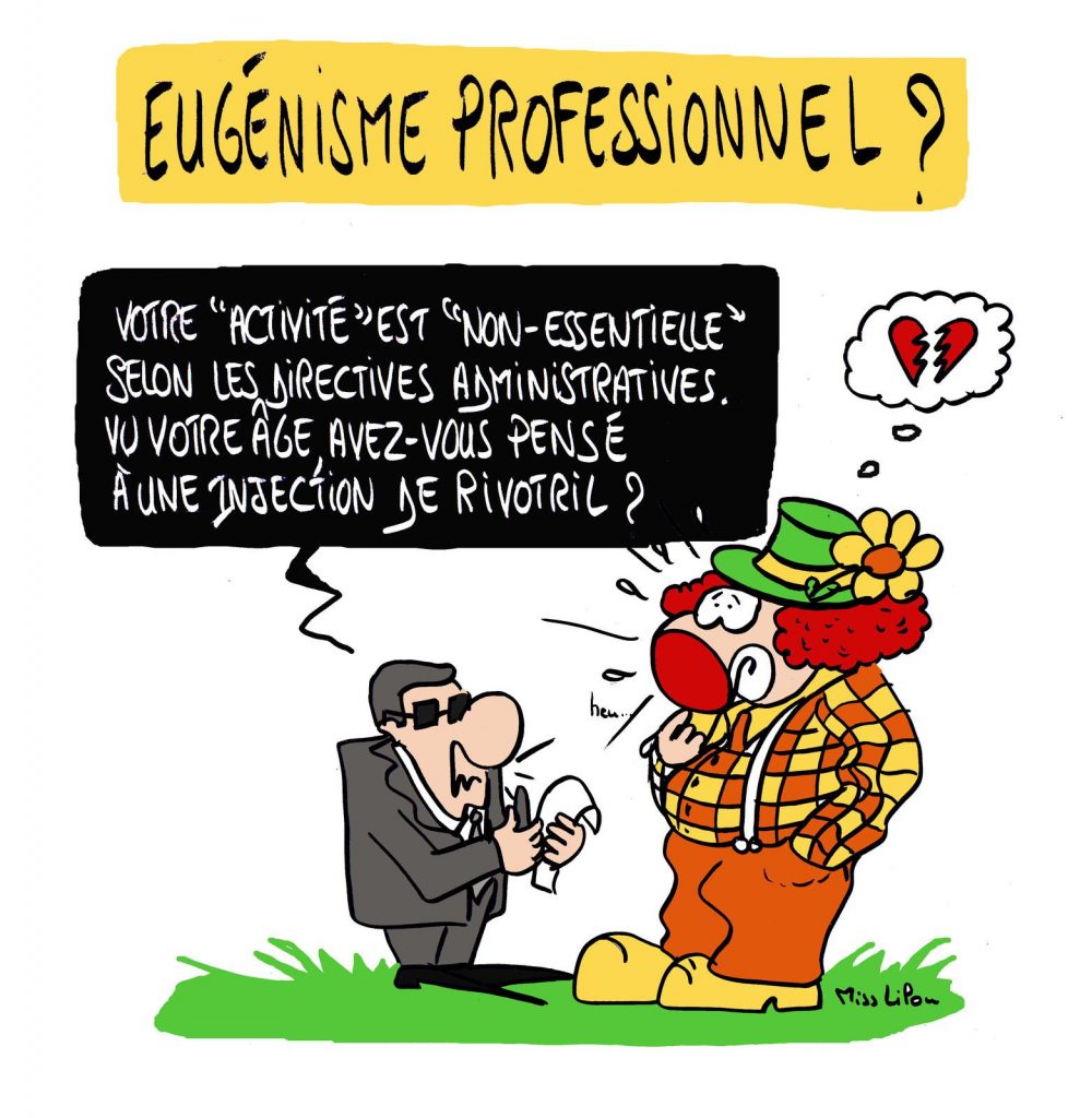 dessin presse humour confinement coronavirus image drôle reconfinement métier spectacle