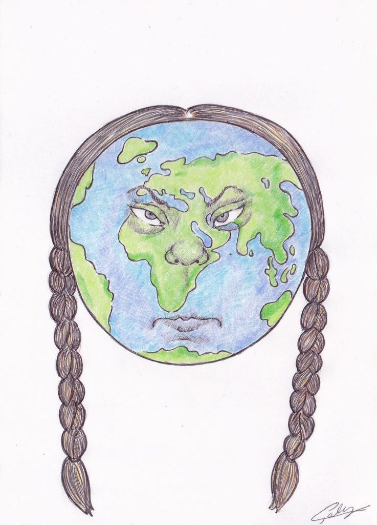 image drôle Greta Thunberg dessin humour Terre