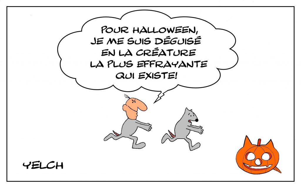 dessins humour Halloween déguisement image drôle hommes