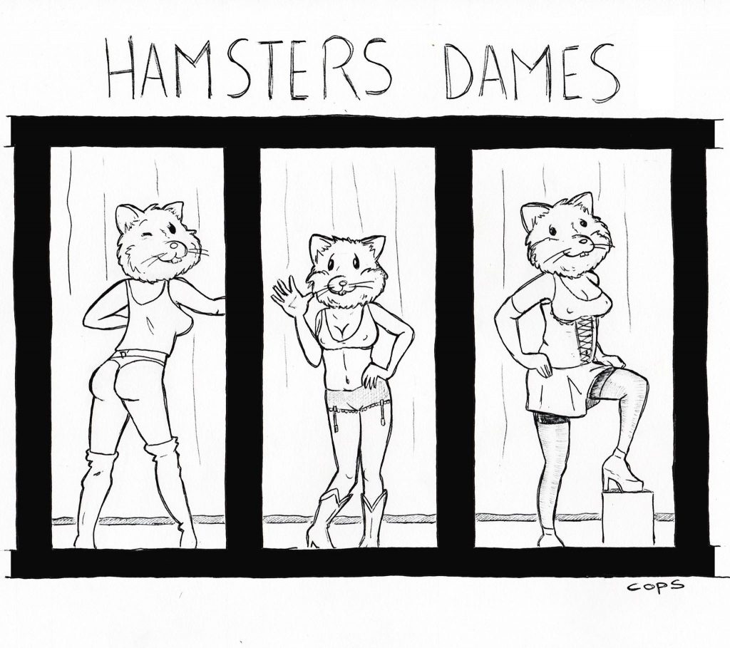gag image drôle hamster dame dessin blague humour Amsterdam prostitution