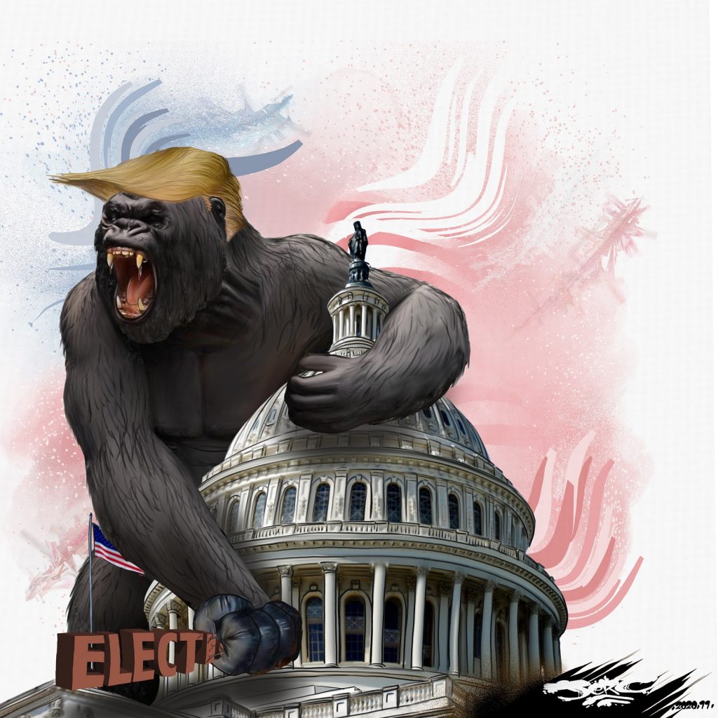 dessin presse humour Donald Trump États-Unis image drôle King Kong