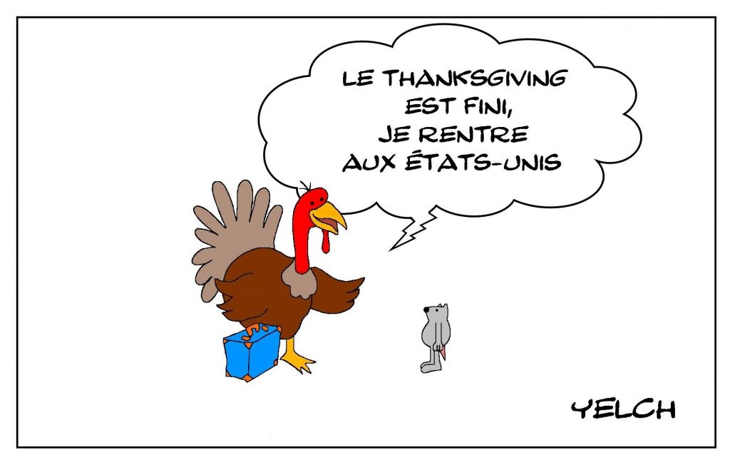 dessins humour dindes image drôle États-Unis Thanksgiving