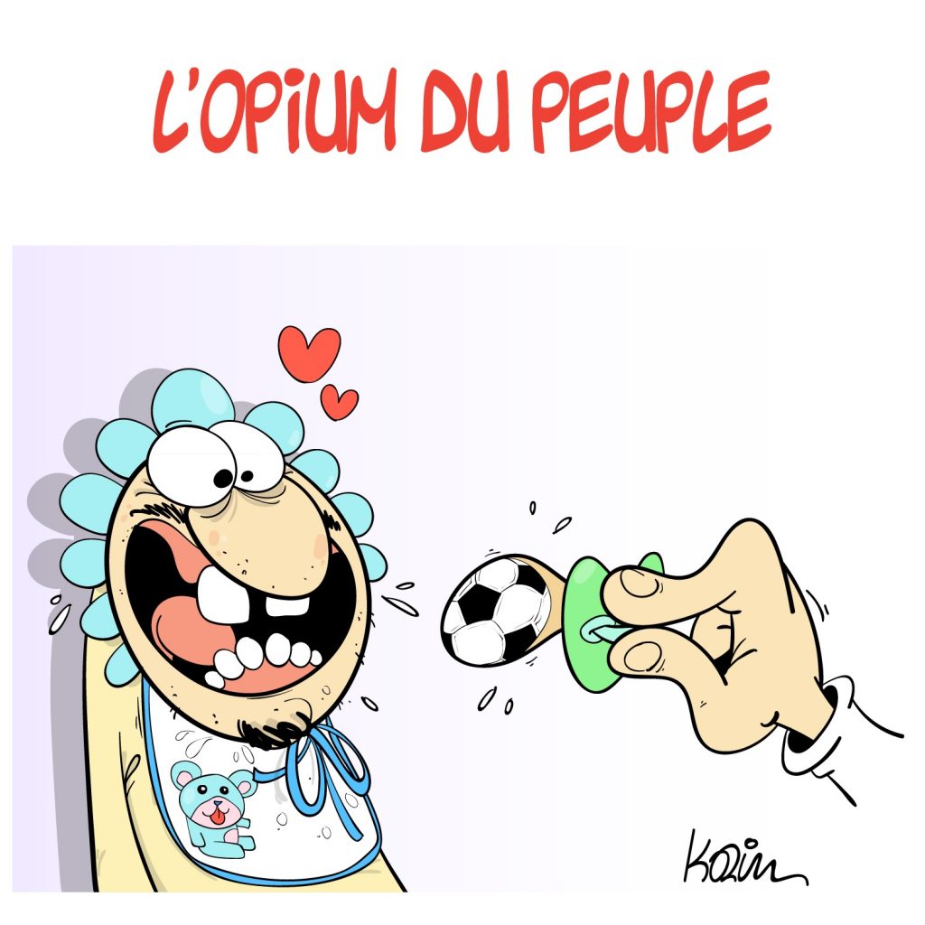 dessin presse humour foot football image drôle opium peuple