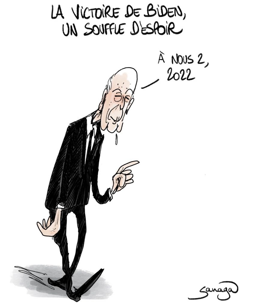 dessin presse humour Joe Biden Valéry Giscard d'Estaing image drôle élections États-Unis