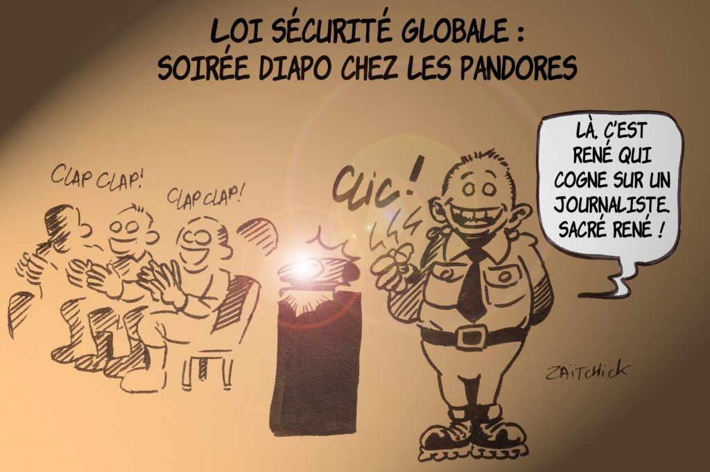 dessin presse humour loi sécurité globale image drôle violences policières