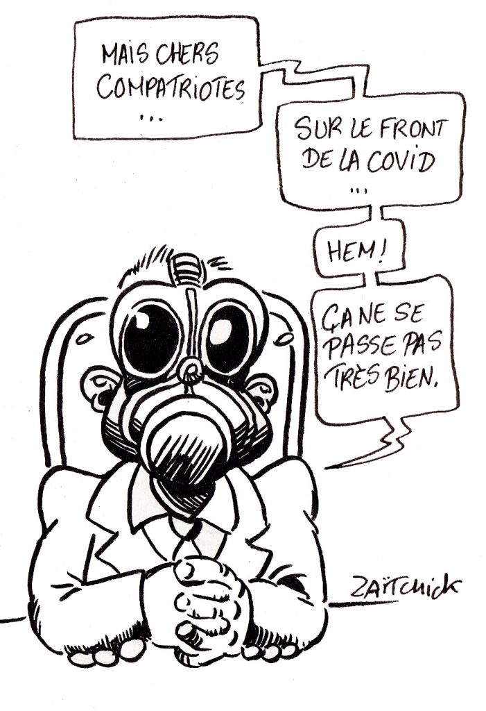 dessin presse humour Emmanuel Macron image drôle coronavirus confinement